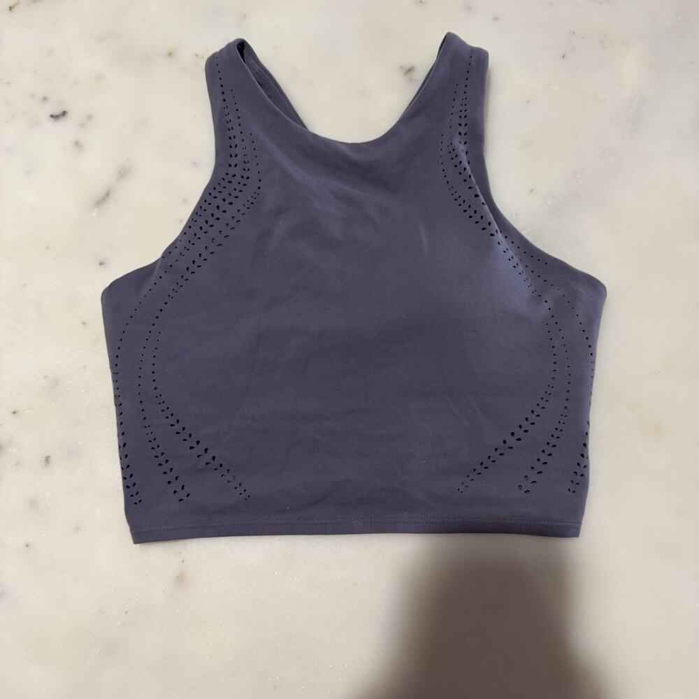 Athleta Women's S Racerback Activewear Sports Tank Top Built-in Bra Purple